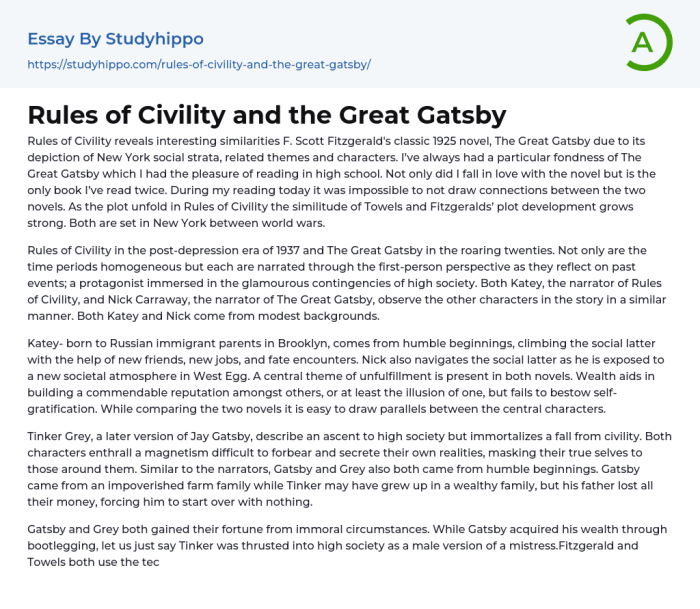 Characters in rules of civility