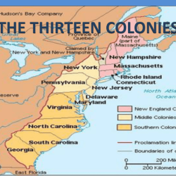 Map of thirteen colonies with rivers