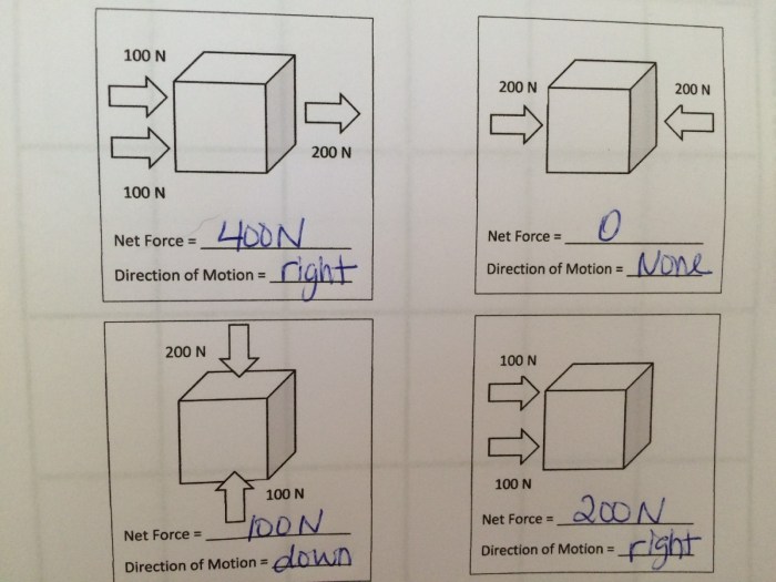 Calculating net forces worksheet answer key